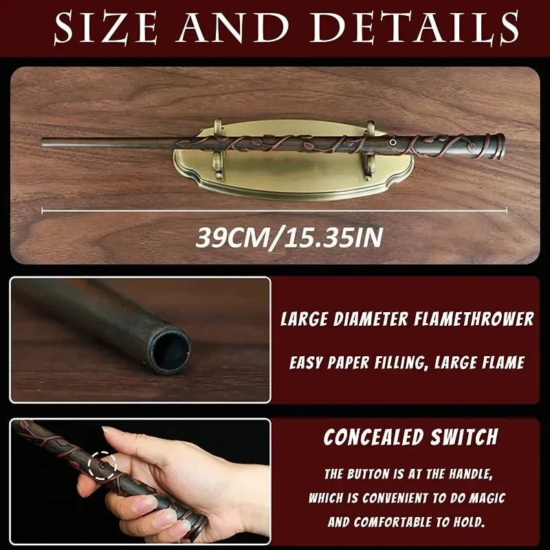 Fire-breathing Magic Wand Toy by C&M Treasures with vibrant colors and magical design, perfect for imaginative play.