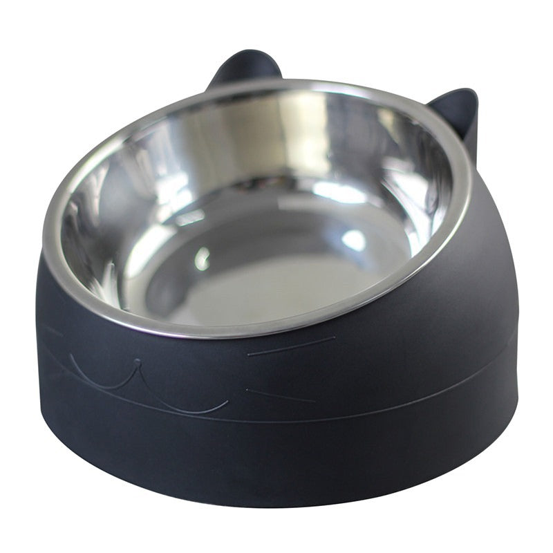 Ceramic cat bowl from C&M Treasures with a wide opening and decorative design, ideal for feeding your pet.