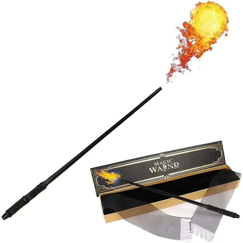 C&M treasures fire-breathing magic wand toy with colorful handle and flame effect, suitable for imaginative play and costumes.