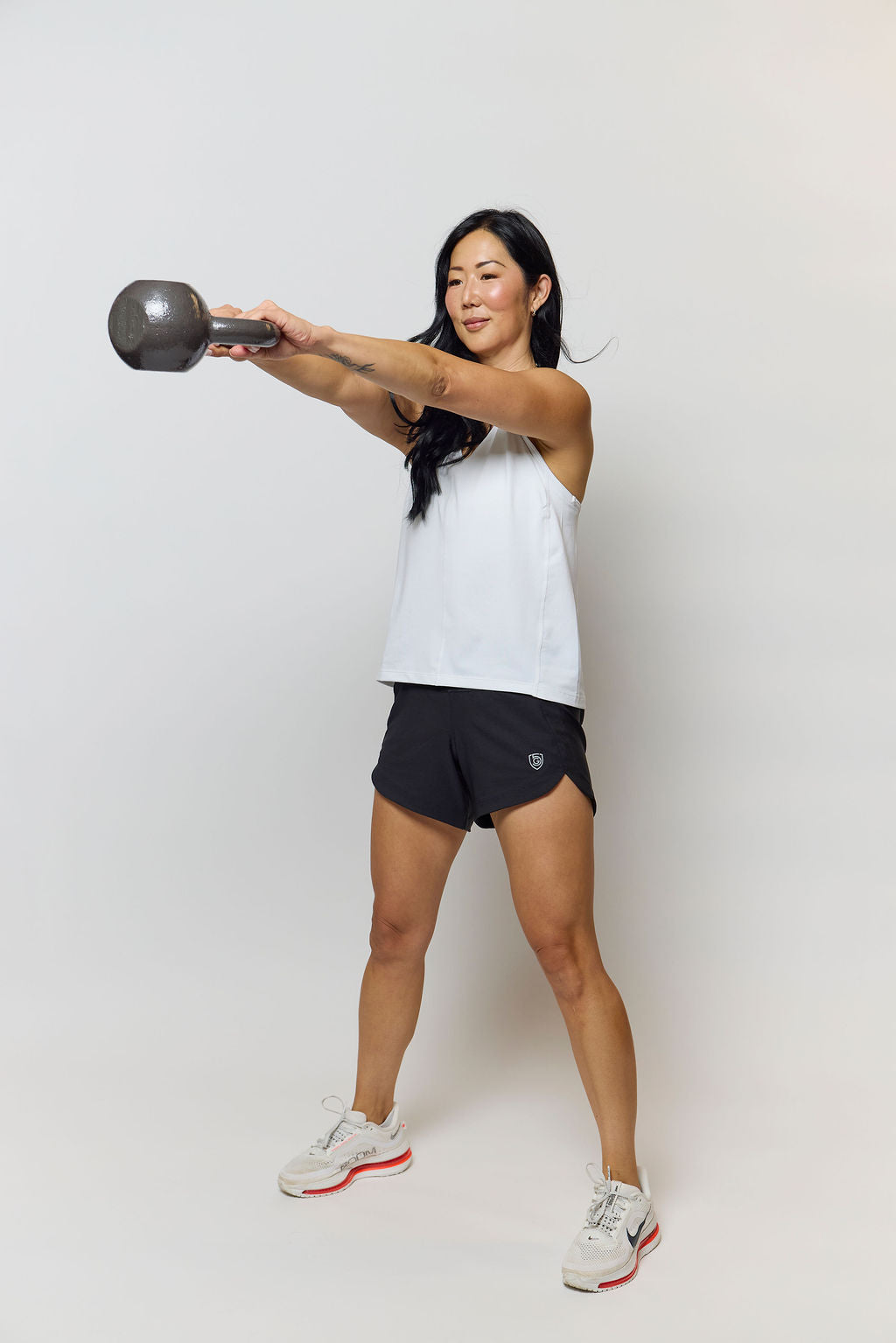 Excel women's training workout shorts by Goal Five, featuring a comfortable fit and athletic design for active wear.