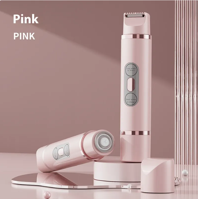 C&M treasures dual-head electric shaver for women, bikini, underarm, facial, lips, and leg hair removal with automatic trimmer