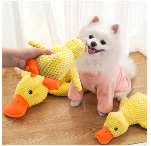 Soft plush Calming Duck Toy by C&M Treasures, designed for comfort and sensory relaxation, with gentle colors and a cute duck shape.
