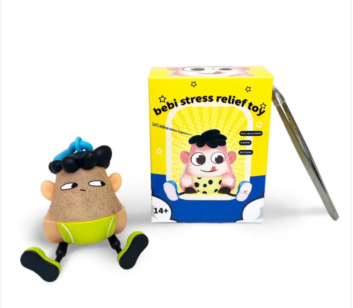 C&M treasures humorous beard vent toy featuring a playful design, perfect for fun and stress relief.