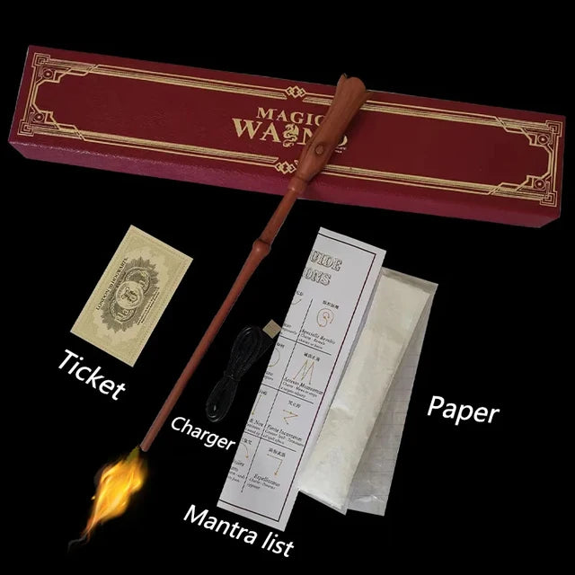 Fire-breathing magic wand toy by C&M treasures with fiery effects and colorful handle, ideal for imaginative play and costumes.