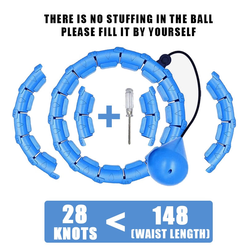 Smart weighted fitness hoop from C&M Treasures with adjustable weight and a textured surface for effective workout sessions.