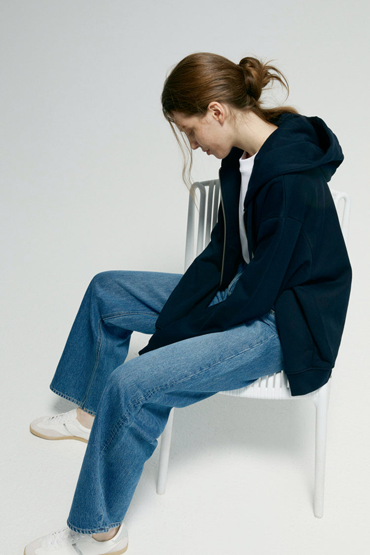 Hey Joanie Arc Jean HJ055 denim jeans with a high waist and classic five-pocket design on a white background