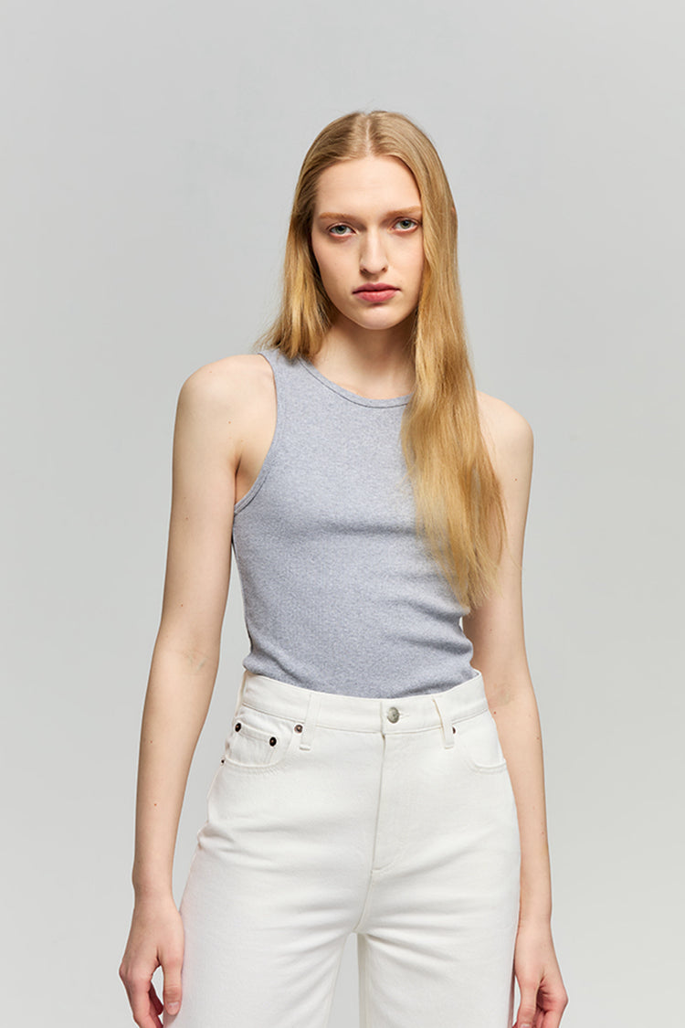 Hey Joanie Aero Tank HJ907 in soft pastel color, front view showcasing lightweight, breathable fabric and classic sleeveless design.