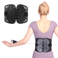 C&M Treasures double pull lumbar support belt showing adjustable straps and ergonomic design for back pain relief and posture support.