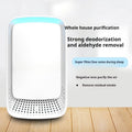 C&M Treasures air purifier with sleek white design and digital control panel on a modern home interior.