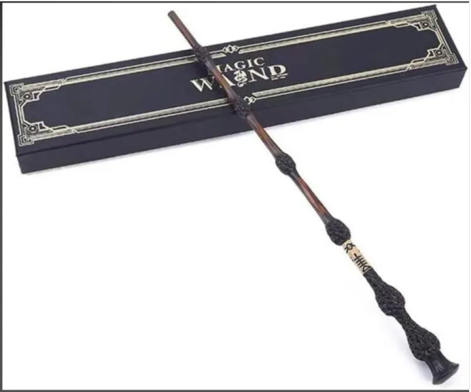 C&M treasures Fireball Magic Wand with red and gold detailing, held in hand showing its magical design and vibrant colors.