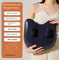 C&M treasures neck and shoulder massage pillow with ergonomic design and padded surface for relaxing muscle relief.