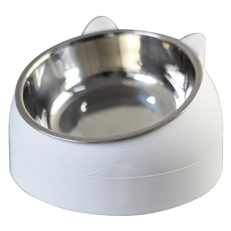 Ceramic cat bowl from C&M Treasures with a decorative design, perfect for serving food or water to cats.