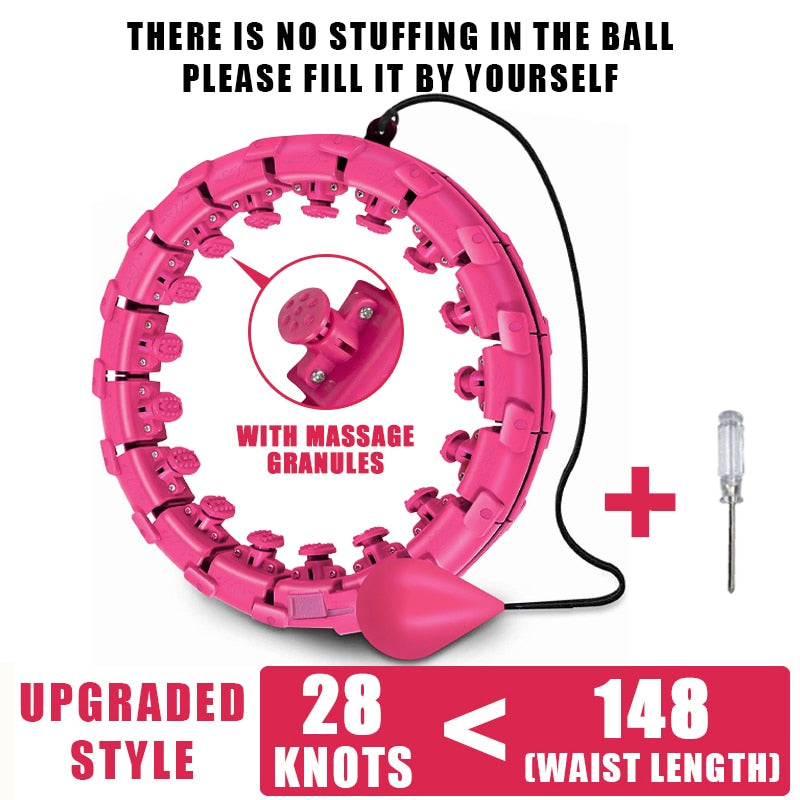 C&M treasures Smart Weighted Fit Hoop with adjustable weight sections and comfortable grip for effective exercise and fitness workouts.
