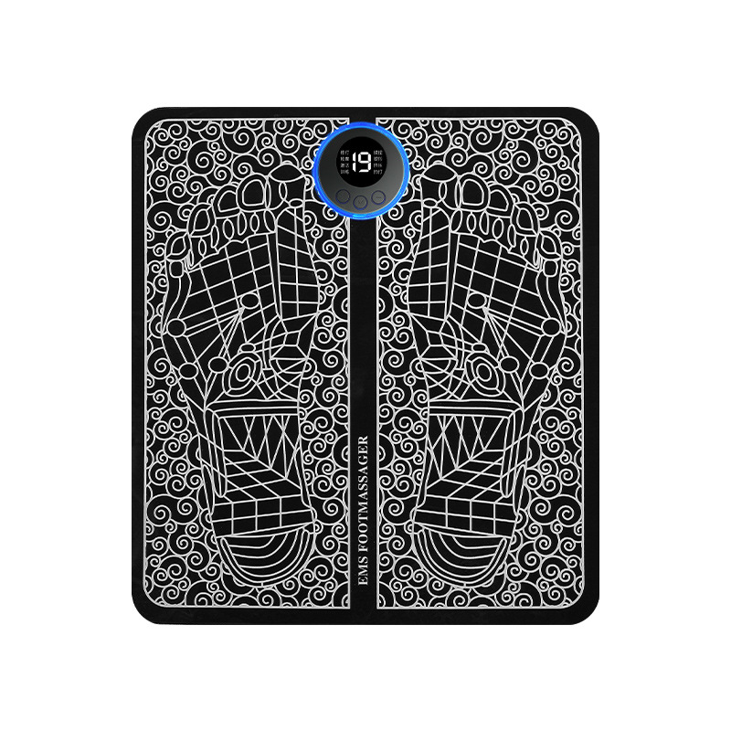 Rechargeable C&M Treasures foot massage pad with textured surface for soothing foot relaxation and relief.
