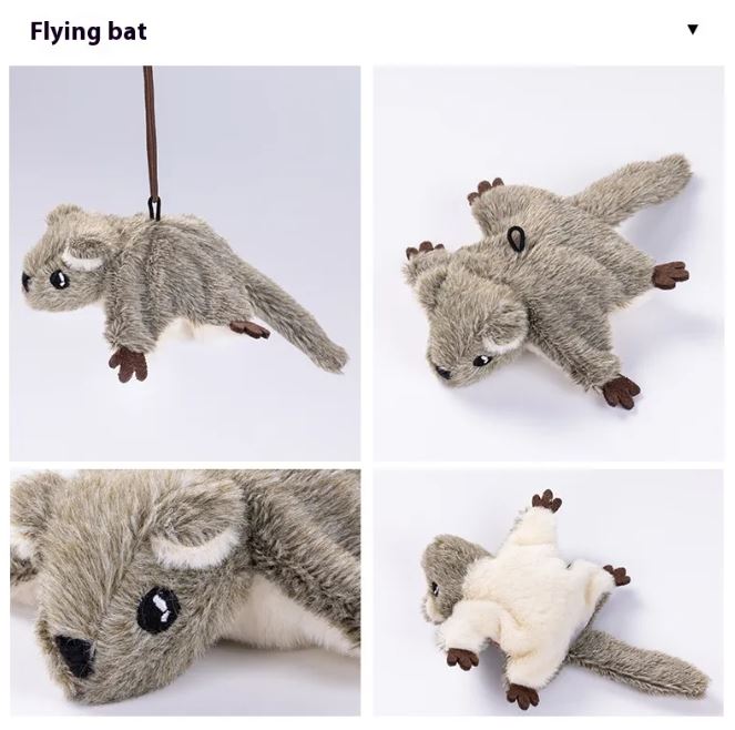 C&M Treasures flapping bird cat toy with colorful feathers and a playful design for engaging feline play.