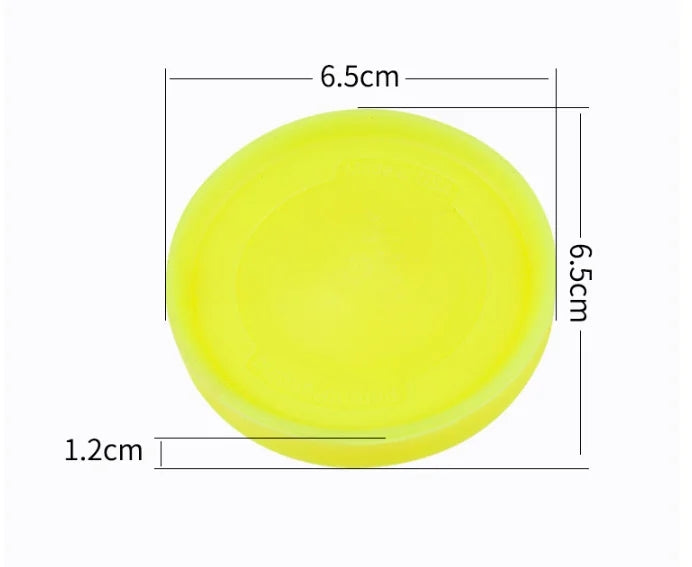 Mini flying disc catching game by C&M Treasures featuring colorful discs and a small hand-held catching mitt.