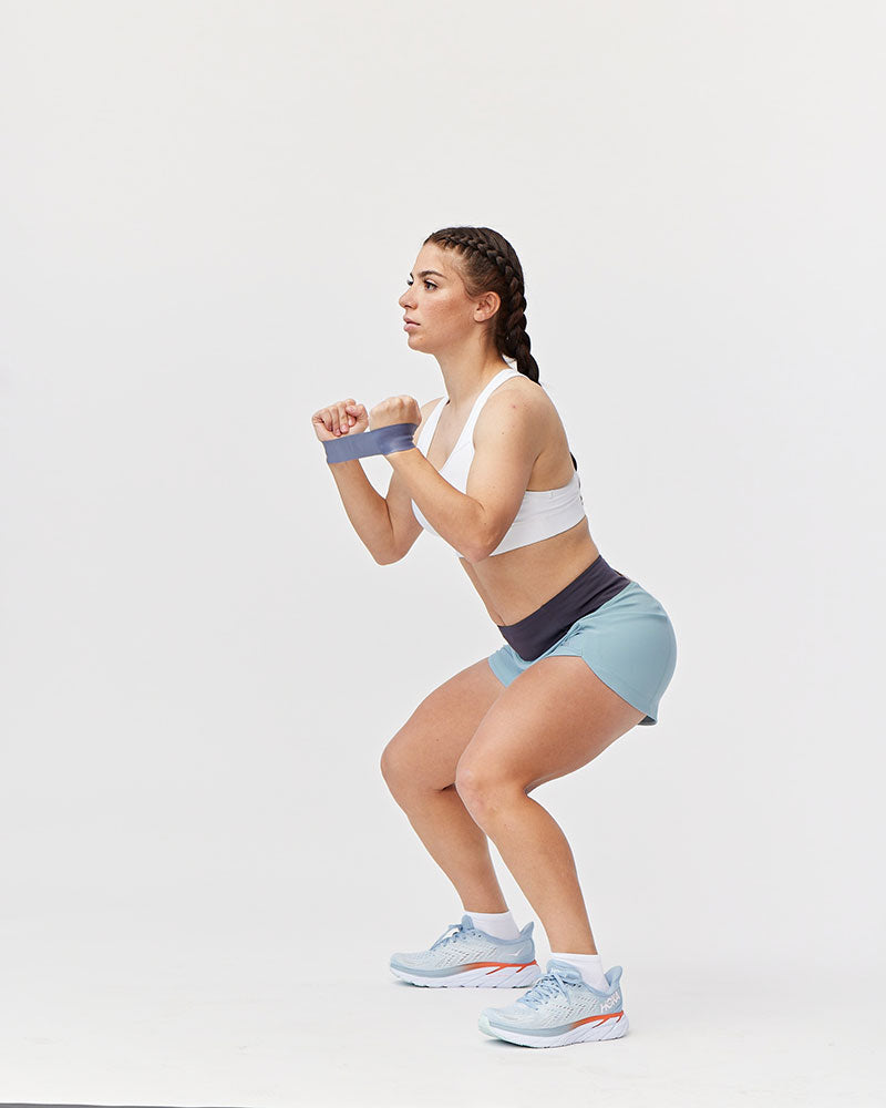 Excel Women's Training Workout Shorts by Goal Five, mineral-colored side view showing breathable fabric and comfortable fit.