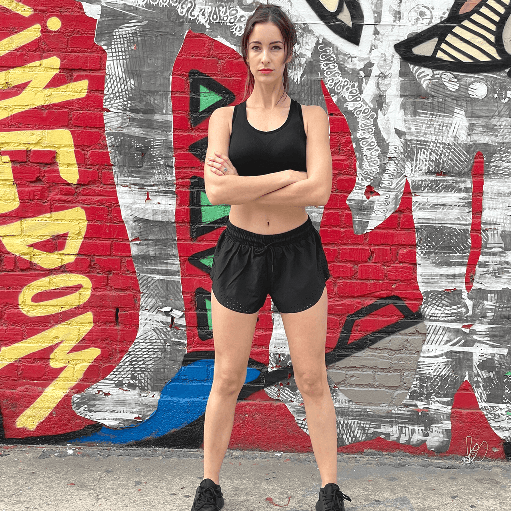 JupiterGear Arielle Athletic Shorts for women with built-in compression, featuring a comfortable fit and stylish design.