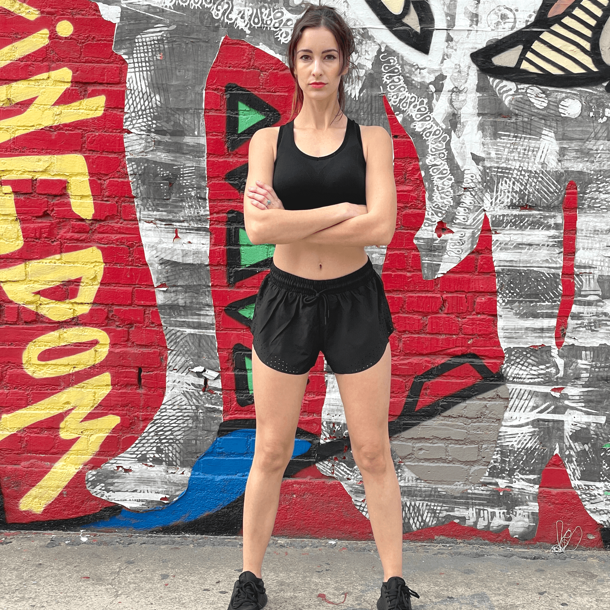 JupiterGear Arielle Athletic Shorts for women with built-in compression, featuring a comfortable fit and stylish design.