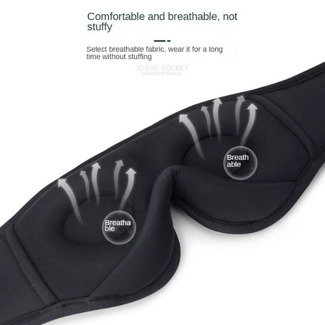 C&M Treasures 3D Eye Mask with Bluetooth for unlimited stereo music, featuring comfortable design and wireless connectivity.