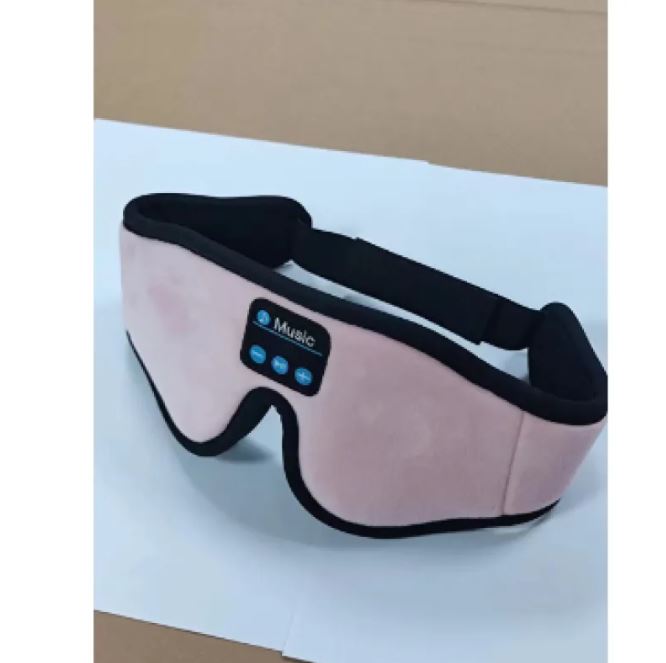 C&M Treasures 3D Eye Mask with Bluetooth headphones for stereo music, featuring comfortable design and unlimited music playback.