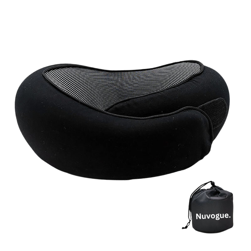 C&M treasures SkySoothe-Neck Pillow in soft fabric, designed for comfortable neck support during travel or rest.