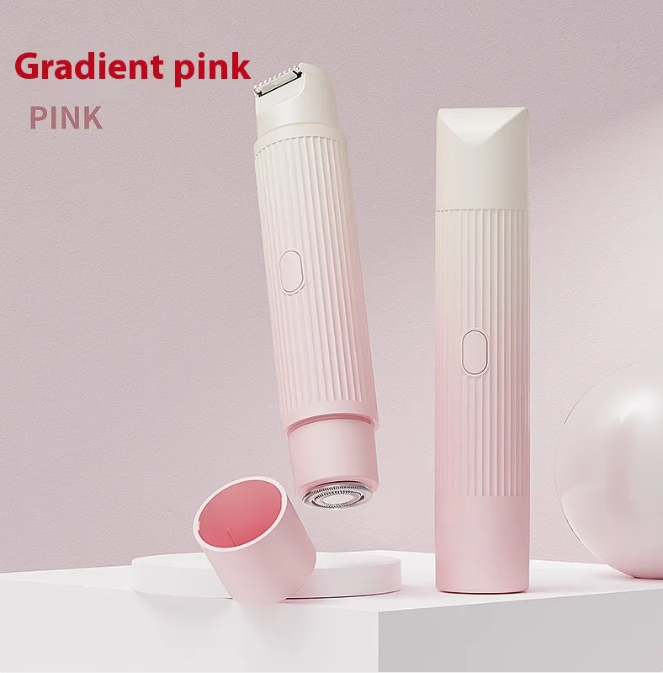 C&M treasures dual-head electric shaver for women, with bikini, underarm, facial, lip, and leg hair removal, automatic trimmer design
