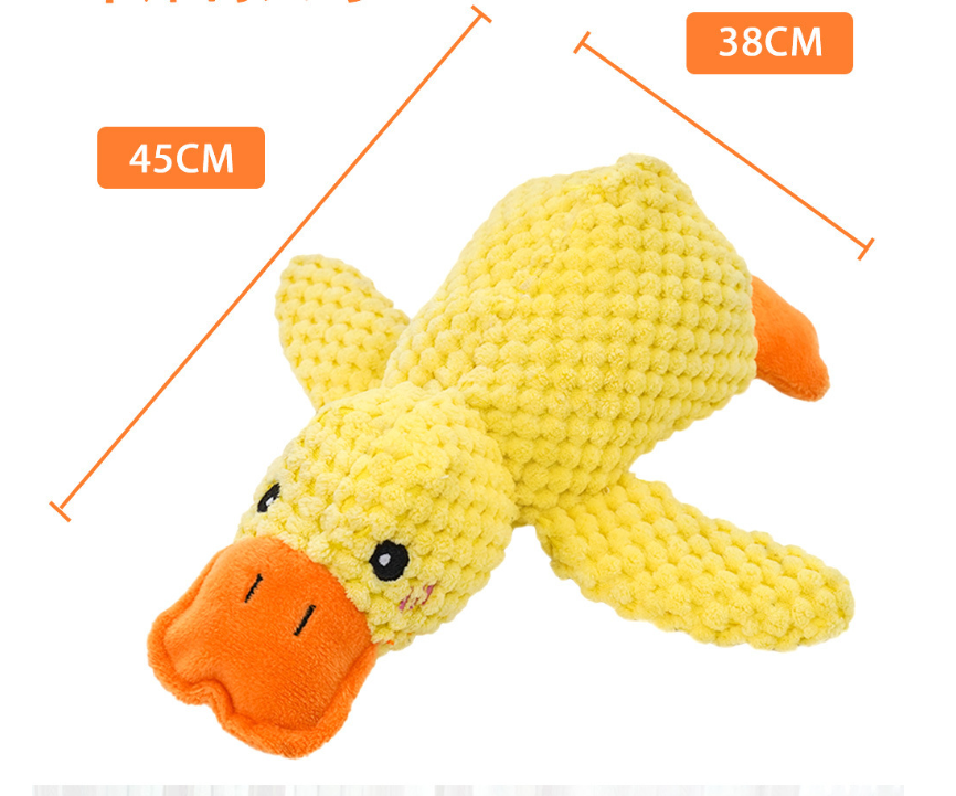 C&M Treasures calming duck toy with soft fabric and gentle features, designed to soothe and entertain children.
