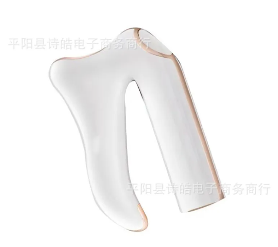 C&M Treasures Smart Relax Gua Sha Massager in sleek design, showcasing smooth stone tool for facial and body massage.