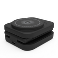 C&M Treasures 3-in-1 foldable wireless charger with multiple charging pads and adjustable stand for smartphones and devices