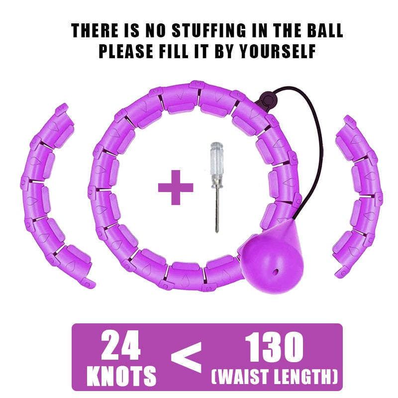 C&M Treasures Smart Weighted Fit Hoop for exercise, featuring adjustable weights and ergonomic design for effective fitness workouts.