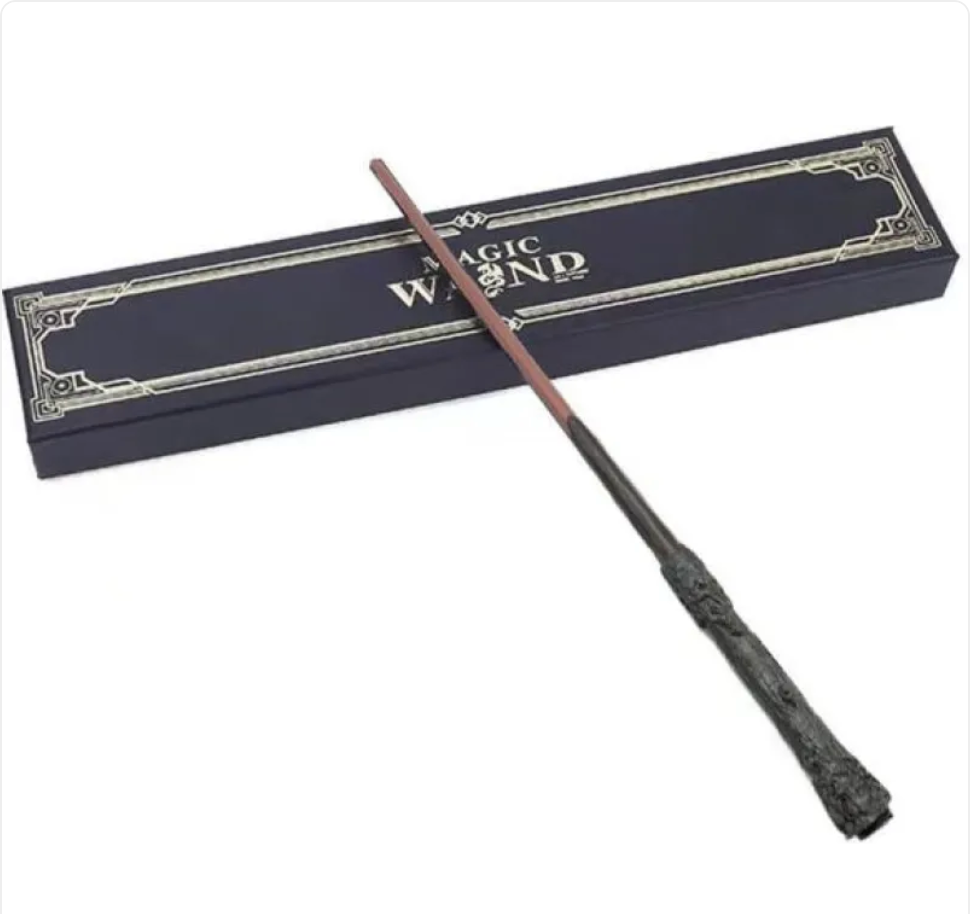 C&M treasures Fireball Magic Wand with glowing red orb and detailed magical design, perfect for cosplay or fantasy costumes.