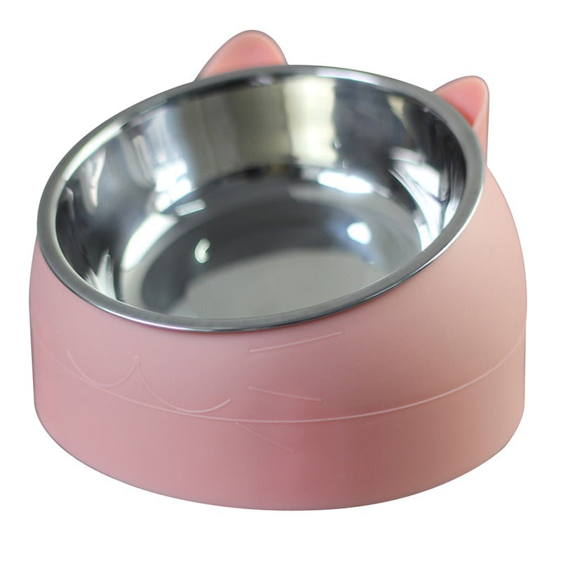 Ceramic cat bowl from C&M Treasures with a smooth, rounded design, perfect for feeding cats.