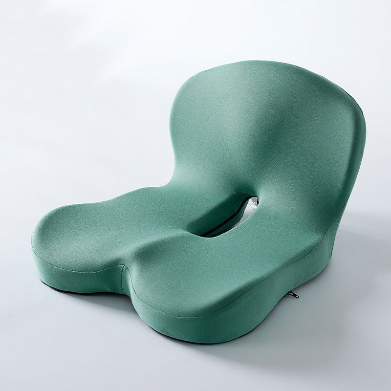 C&M Treasures memory foam backrest cushion with adjustable straps for lumbar support and ergonomic comfort.