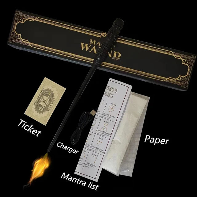 Fire-breathing magic wand toy by C&M Treasures with flames and spark effects, perfect for imaginative play and magic tricks.