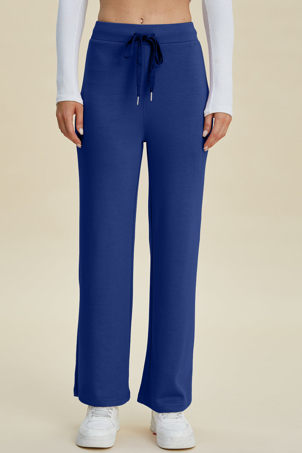 ShopBasicbae Basic Bae full-size air scuba drawstring wide leg pants, stylish and comfortable bottoms with a relaxed fit.