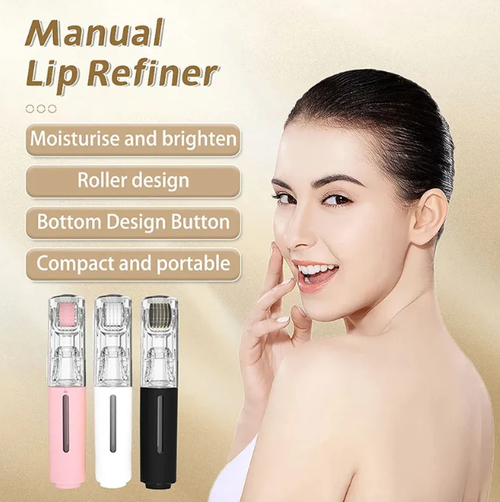 C&M Treasures 3-in-1 Lip and Beard Growth Roller with stainless steel roller for enhancing lip and beard hair growth.